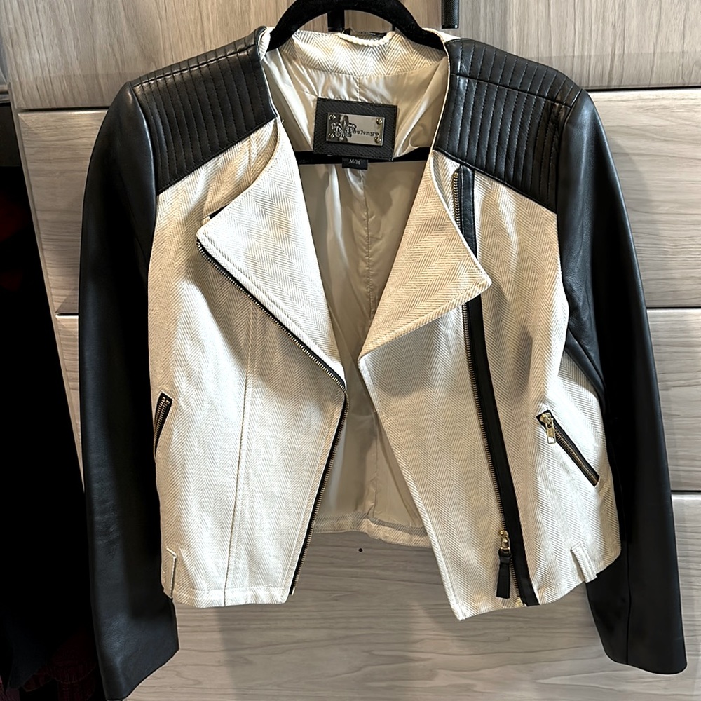 Mackage Lambskin Leather Sleeved Jacket